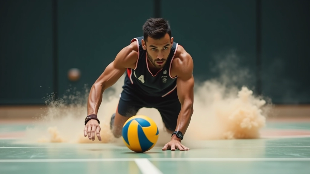لاعب دفاع ينزلق على أرض الملعب لإنقاذ كرة منخفضة